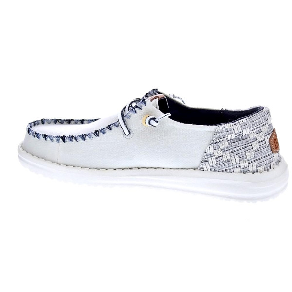 Mocasines Hey Dude zapatos Mujer modelo Wendy Funk Blanco Cordón