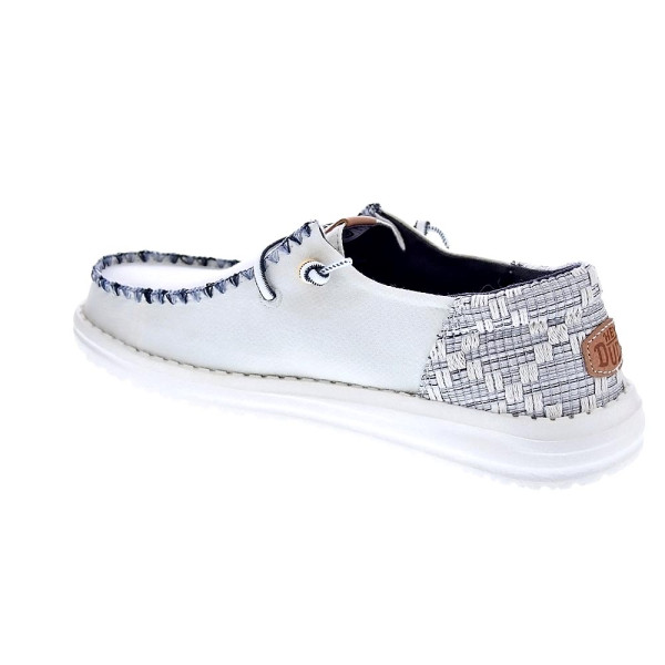 Mocasines Hey Dude zapatos Mujer modelo Wendy Funk Blanco Cordón
