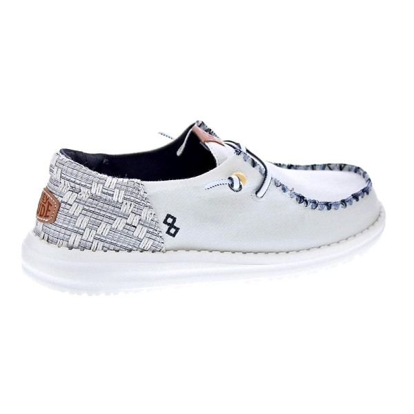 Mocasines Hey Dude zapatos Mujer modelo Wendy Funk Blanco Cordón