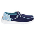 Mocasines Hey Dude zapatos Mujer modelo Wendy Funk Azul Cordón
