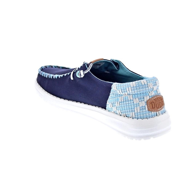 Mocasines Hey Dude zapatos Mujer modelo Wendy Funk Azul Cordón