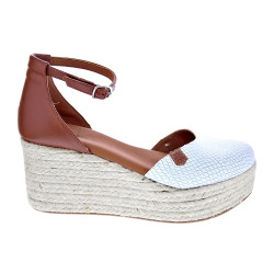 Alpargatas Popa zapatos Mujer modelo Cantalar Snake Marrón Hebilla