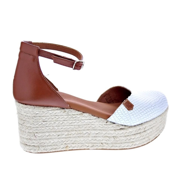 Alpargatas Popa zapatos Mujer modelo Cantalar Snake Marrón Hebilla