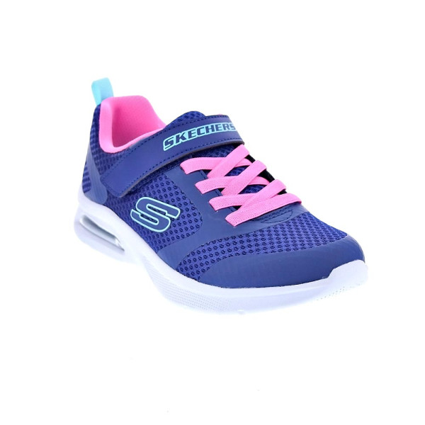 Zapatillas Skechers zapatos Niña modelo Microspec Azul Velcro