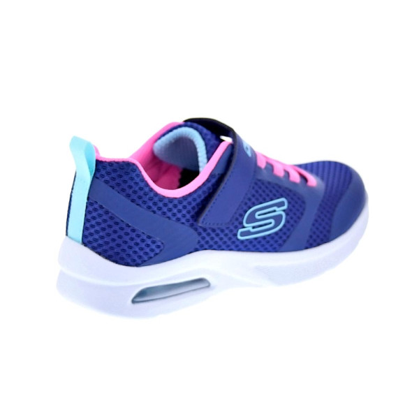 Zapatillas Skechers zapatos Niña modelo Microspec Azul Velcro