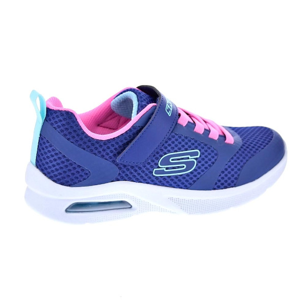 Zapatillas Skechers zapatos Niña modelo Microspec Azul Velcro