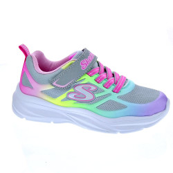 Zapatillas Skechers zapatos Niña modelo Power Jams Multicolor Velcro 2