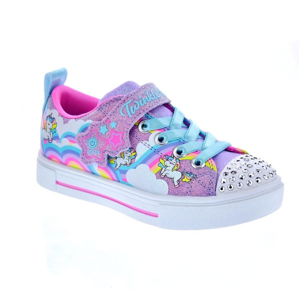 Zapatillas Skechers zapatos Niña modelo Twinkle Sparks Multicolor Velcro
