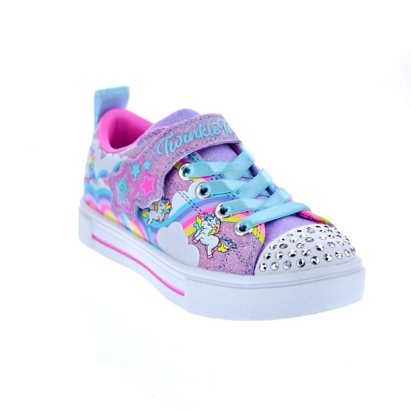 Zapatillas Skechers zapatos Niña modelo Twinkle Sparks Multicolor Velcro