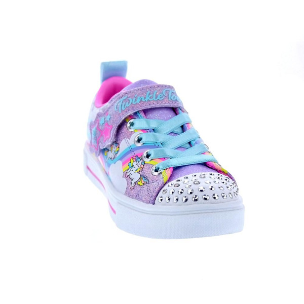 Zapatillas Skechers zapatos Niña modelo Twinkle Sparks Multicolor Velcro