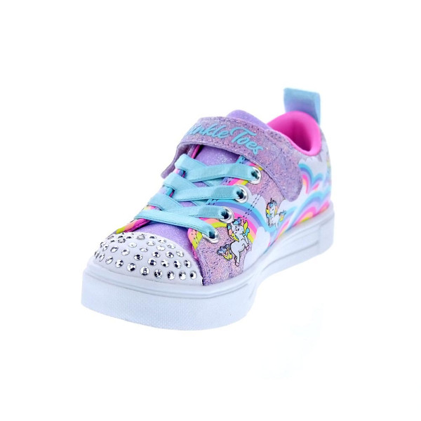 Zapatillas Skechers zapatos Niña modelo Twinkle Sparks Multicolor Velcro