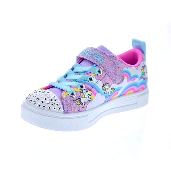 Zapatillas Skechers zapatos Niña modelo Twinkle Sparks Multicolor Velcro
