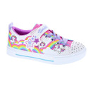 Zapatillas Skechers zapatos Niña modelo Twinkle Sparks Rosa Velcro