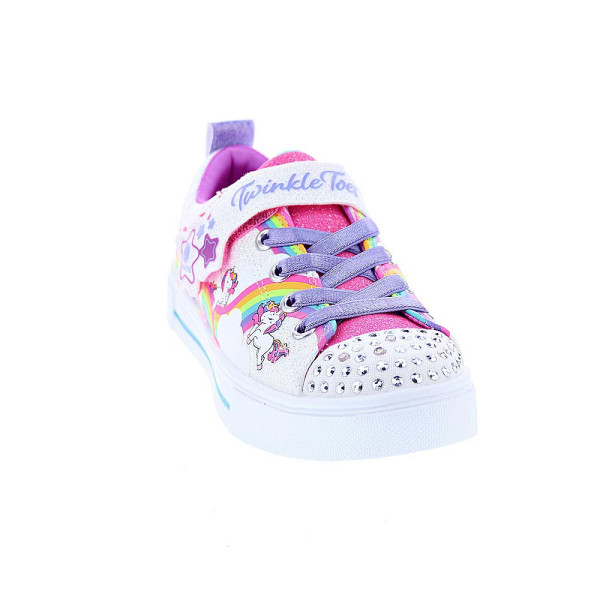 Zapatillas Skechers zapatos Niña modelo Twinkle Sparks Rosa Velcro