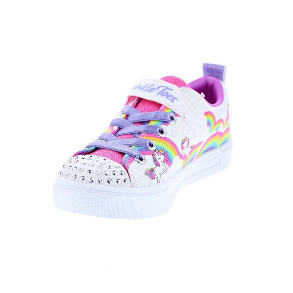 Zapatillas Skechers zapatos Niña modelo Twinkle Sparks Rosa Velcro