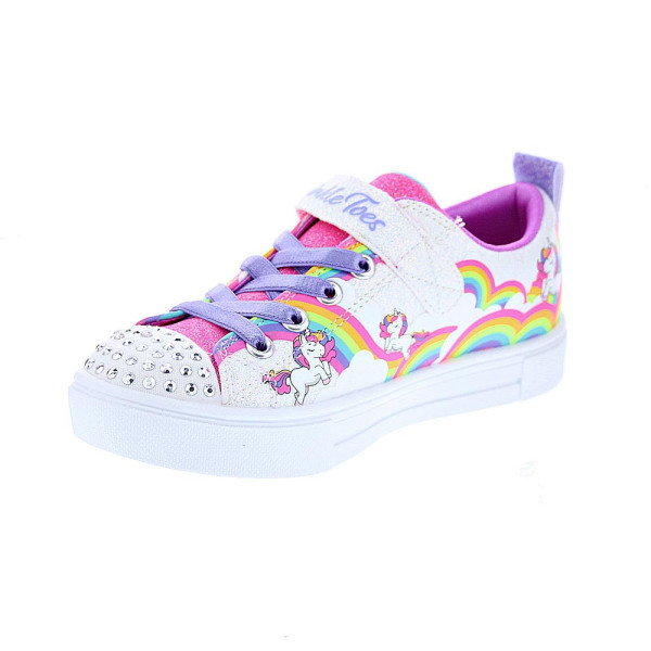 Zapatillas Skechers zapatos Niña modelo Twinkle Sparks Rosa Velcro