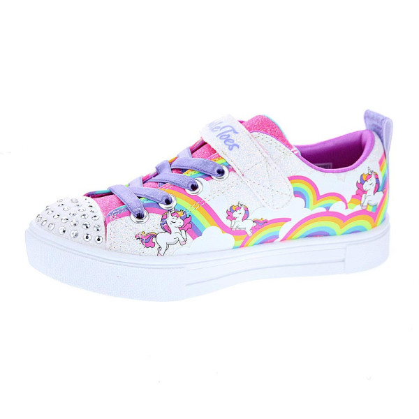 Zapatillas Skechers zapatos Niña modelo Twinkle Sparks Rosa Velcro