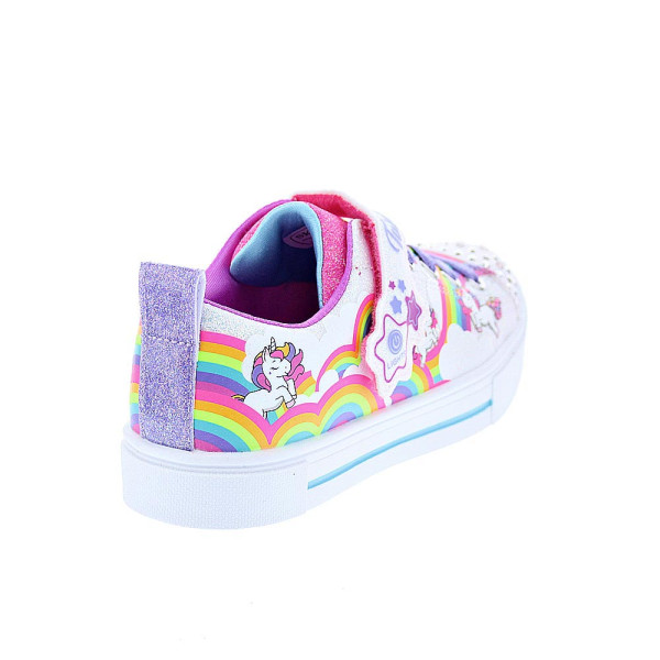 Zapatillas Skechers zapatos Niña modelo Twinkle Sparks Rosa Velcro