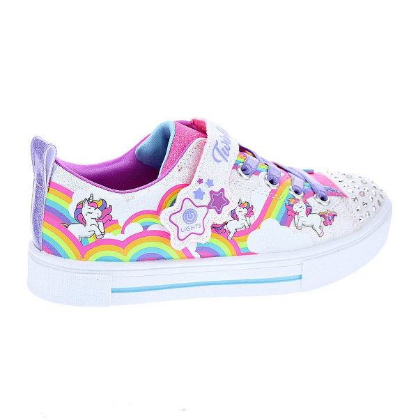 Zapatillas Skechers zapatos Niña modelo Twinkle Sparks Rosa Velcro