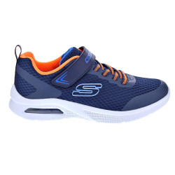 Zapatillas Skechers zapatos Niño modelo Microspec Max II Azul Velcro