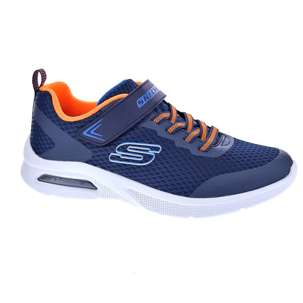 Zapatillas Skechers zapatos Niño modelo Microspec Max II Azul Velcro