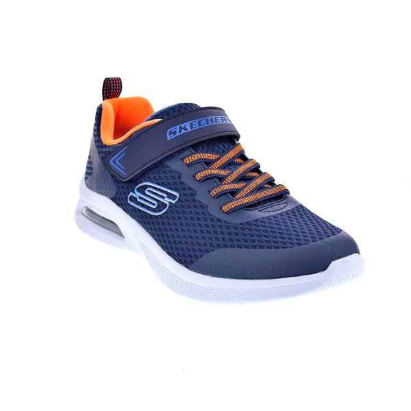 Zapatillas Skechers zapatos Niño modelo Microspec Max II Azul Velcro