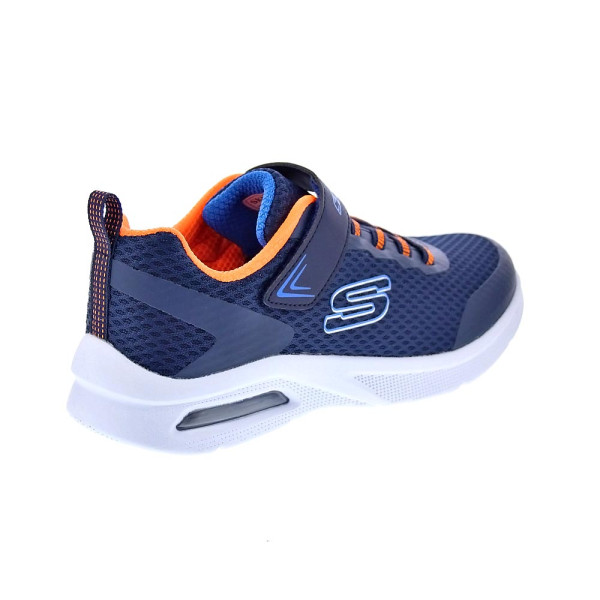 Zapatillas Skechers zapatos Niño modelo Microspec Max II Azul Velcro