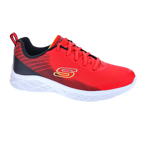 Zapatillas Skechers zapatos Niño modelo Microspec II Rojo Cordón