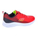 Zapatillas Skechers zapatos Niño modelo Microspec II Rojo Cordón
