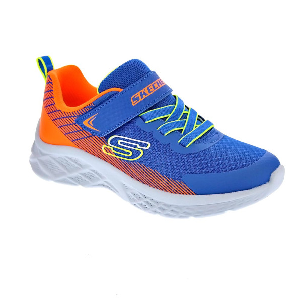 Zapatillas Skechers zapatos Niño modelo Microspec II Azul Velcro