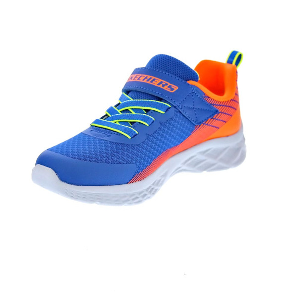 Zapatillas Skechers zapatos Niño modelo Microspec II Azul Velcro