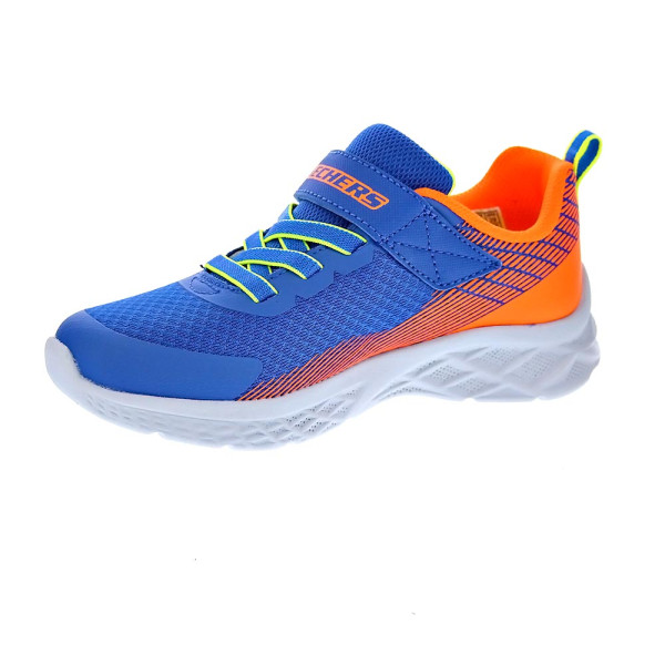 Zapatillas Skechers zapatos Niño modelo Microspec II Azul Velcro