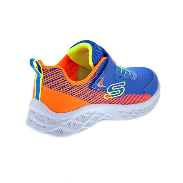 Zapatillas Skechers zapatos Niño modelo Microspec II Azul Velcro