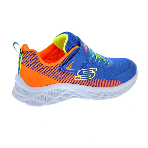 Zapatillas Skechers zapatos Niño modelo Microspec II Azul Velcro