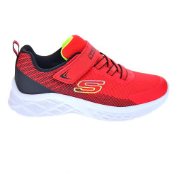 Zapatillas Skechers zapatos Niño modelo Microspec II velcro Rojo Velcro