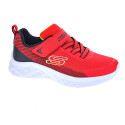 Zapatillas Skechers zapatos Niño modelo Microspec II velcro Rojo Velcro