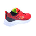 Zapatillas Skechers zapatos Niño modelo Microspec II velcro Rojo Velcro