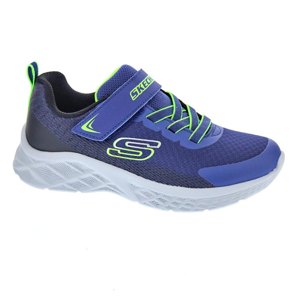 Zapatillas Skechers zapatos Niño modelo Microspec II Azul Velcro
