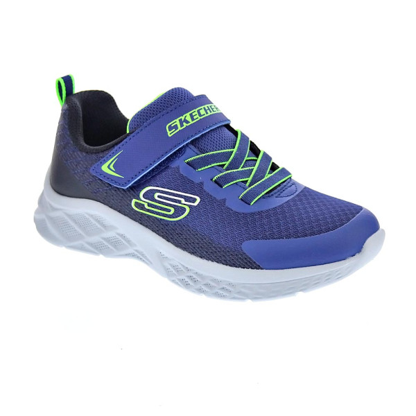Zapatillas Skechers zapatos Niño modelo Microspec II Azul Velcro