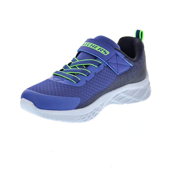 Zapatillas Skechers zapatos Niño modelo Microspec II Azul Velcro