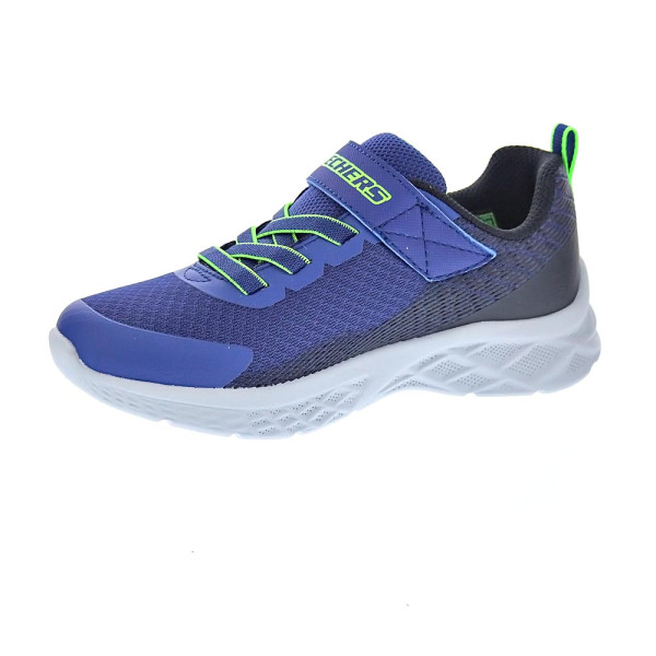 Zapatillas Skechers zapatos Niño modelo Microspec II Azul Velcro