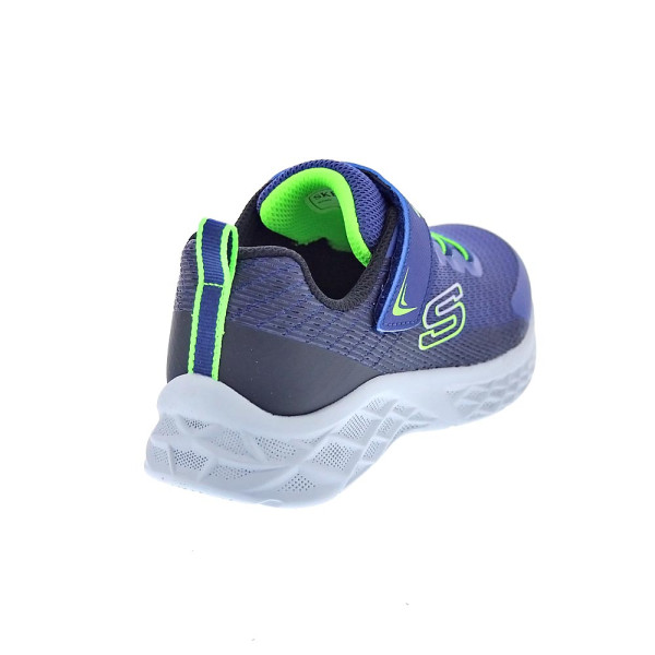 Zapatillas Skechers zapatos Niño modelo Microspec II Azul Velcro
