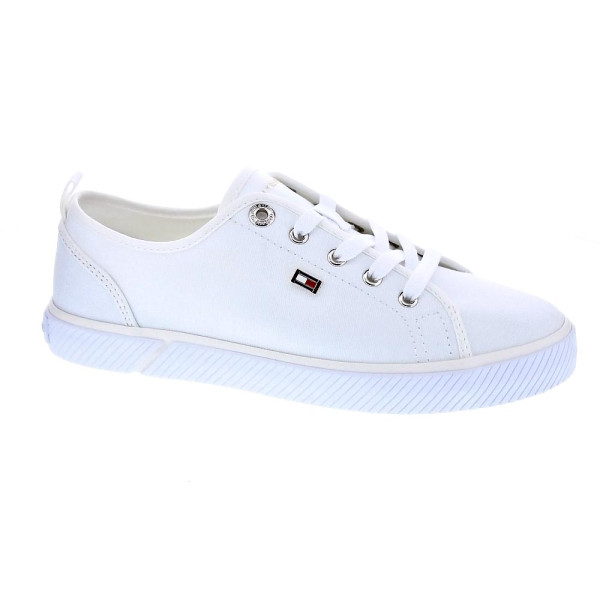 Zapatillas Tommy Hilfiger zapatos Mujer modelo Vulc Canvas Blanco 