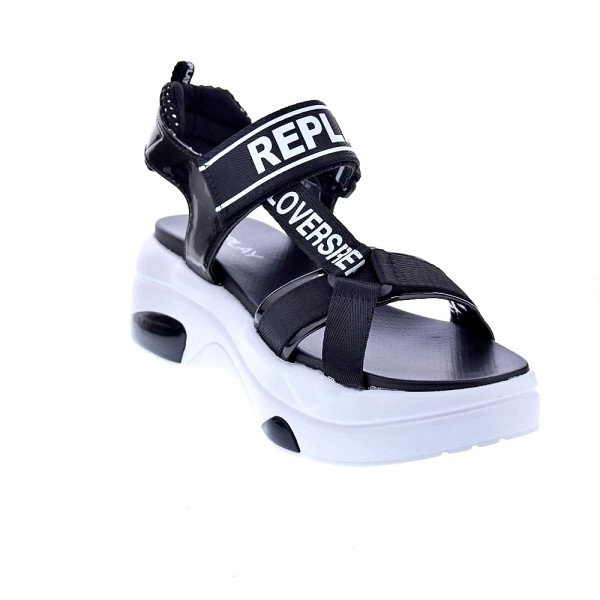 Sandalias Replay zapatos Mujer modelo Wellow Negro Velcro
