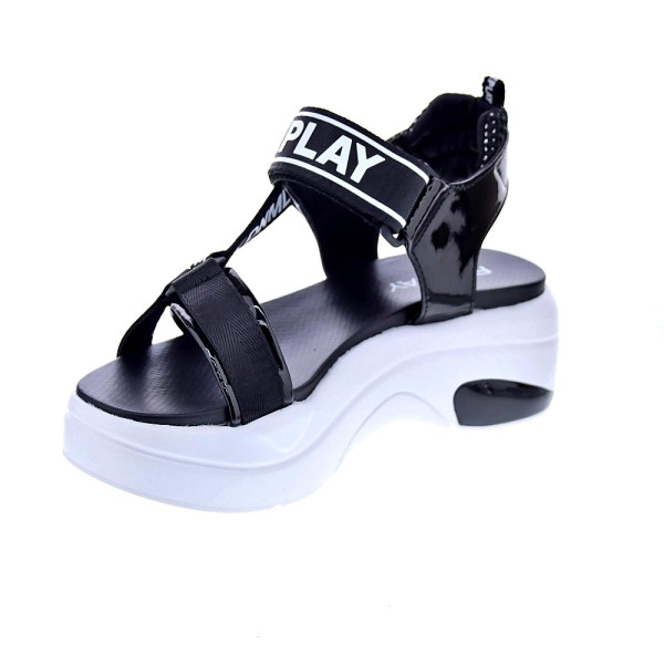 Sandalias Replay zapatos Mujer modelo Wellow Negro Velcro