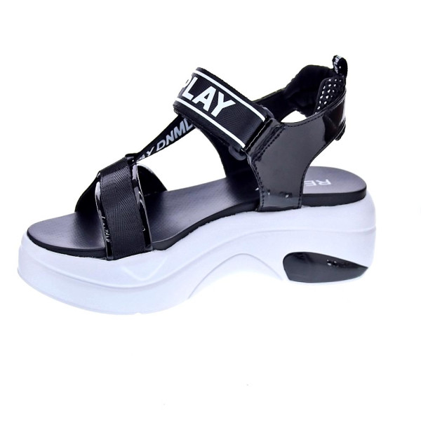 Sandalias Replay zapatos Mujer modelo Wellow Negro Velcro