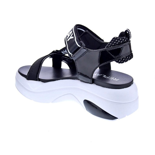 Sandalias Replay zapatos Mujer modelo Wellow Negro Velcro