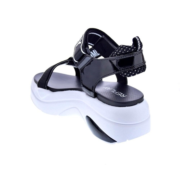 Sandalias Replay zapatos Mujer modelo Wellow Negro Velcro