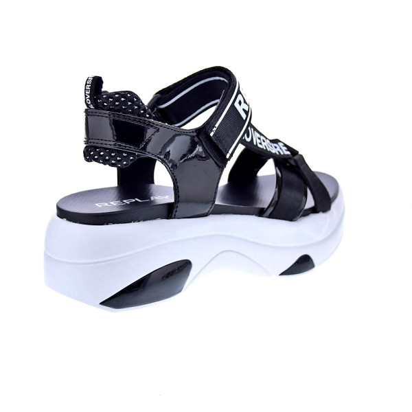 Sandalias Replay zapatos Mujer modelo Wellow Negro Velcro