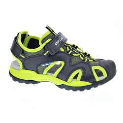 Sandalias Geox zapatos Niño modelo Borealis Negro Velcro 2